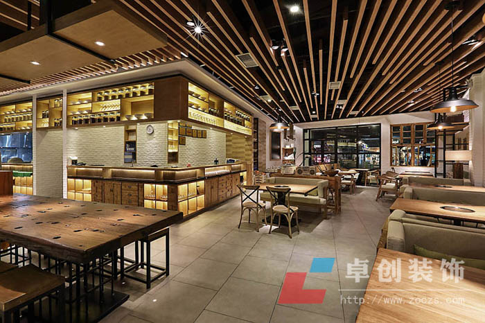 餐飲店面裝修設計圖片、餐飲店裝修效果圖、餐飲店裝修案例